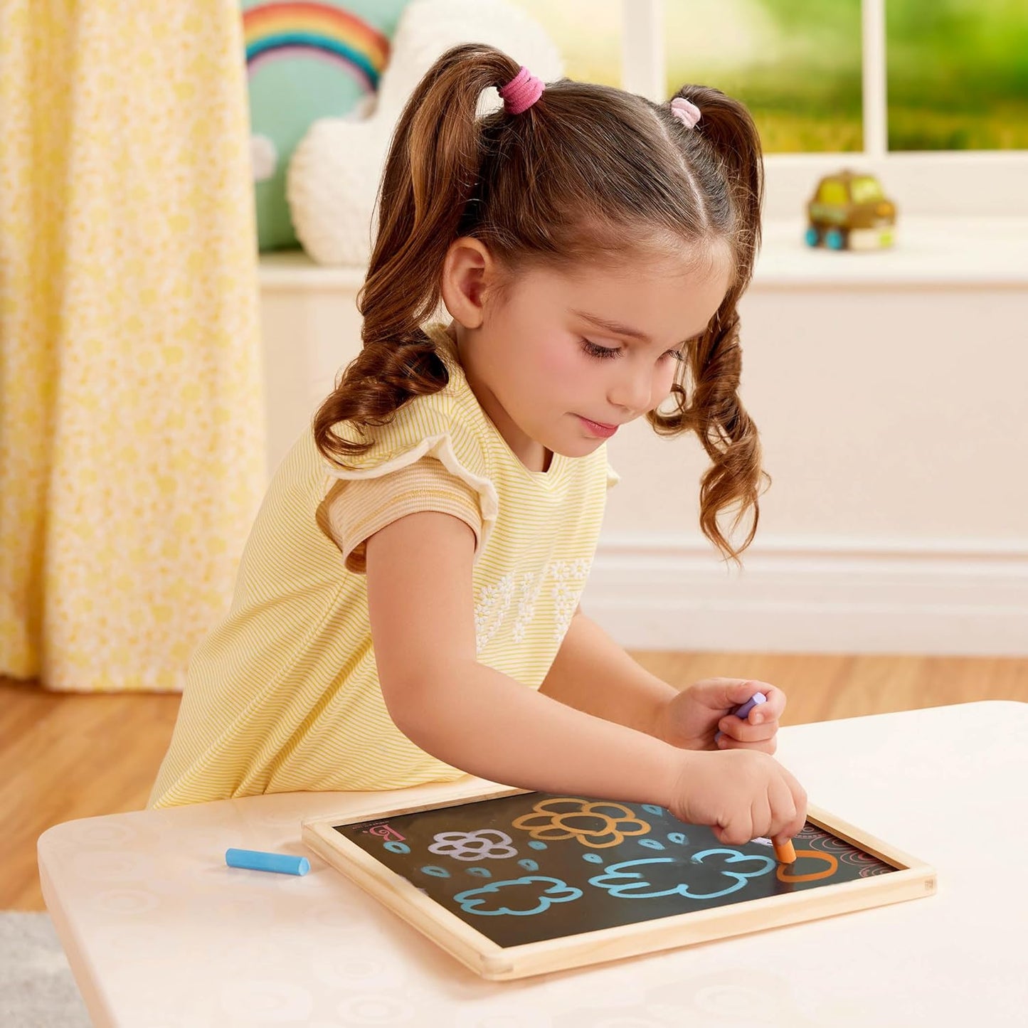 B. toys - Magnetic Alphabetic - Double-Sided Puzzle & Chalkboard - 26 Magnetic Letter-Pieces - 2-in-1 Puzzle for Kids - 3 Years +