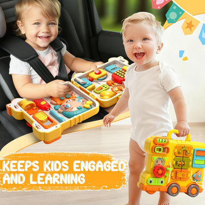 AmiDear Toddler Toys for 1-2 Year Old Girl Boy Gift, Educational Montessori Toys for 1-2Year Old, Busy Board Baby Toys 6-12 Months Age, First Christmas and Birthday Gifts