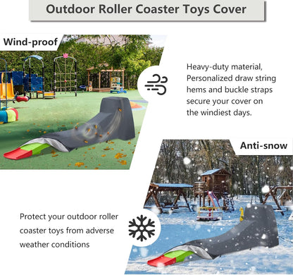 Toddler Roller Coaster Cover for Kids Up & Down Roller Coaster ,Waterproof Dust Proof Anti-UV Outdoor Roller Coaster Toys Cover,Cover only