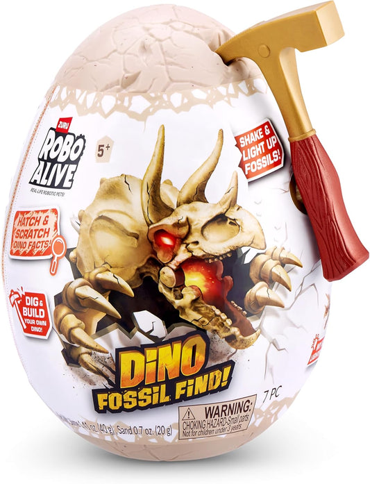 Robo Alive Mini Dino Fossil Find (2 Pack, T-Rex & Brontosaurus) by ZURU Boys 5+ Dig and Discover, STEM, Excavate Prehistoric Fossils, Educational Toys, Great Science Kit Gift for Girls and Boy