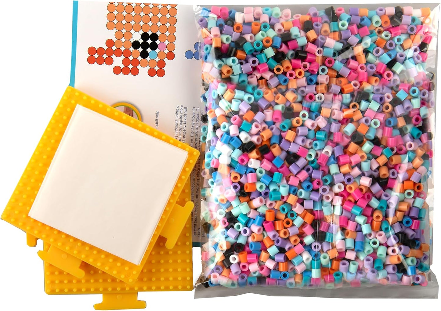 Perler 80-42993 Day at The Zoo Fused Bead Activity Bucket with Pegboards and Patterns, Multicolor, 8504 Pieces