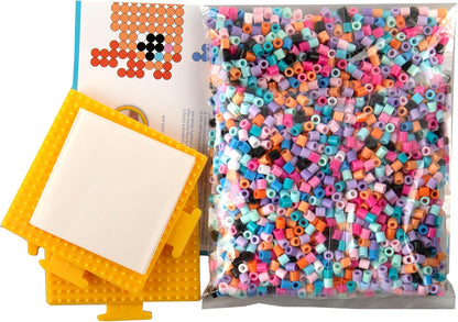 Perler 80-42993 Day at The Zoo Fused Bead Activity Bucket with Pegboards and Patterns, Multicolor, 8504 Pieces