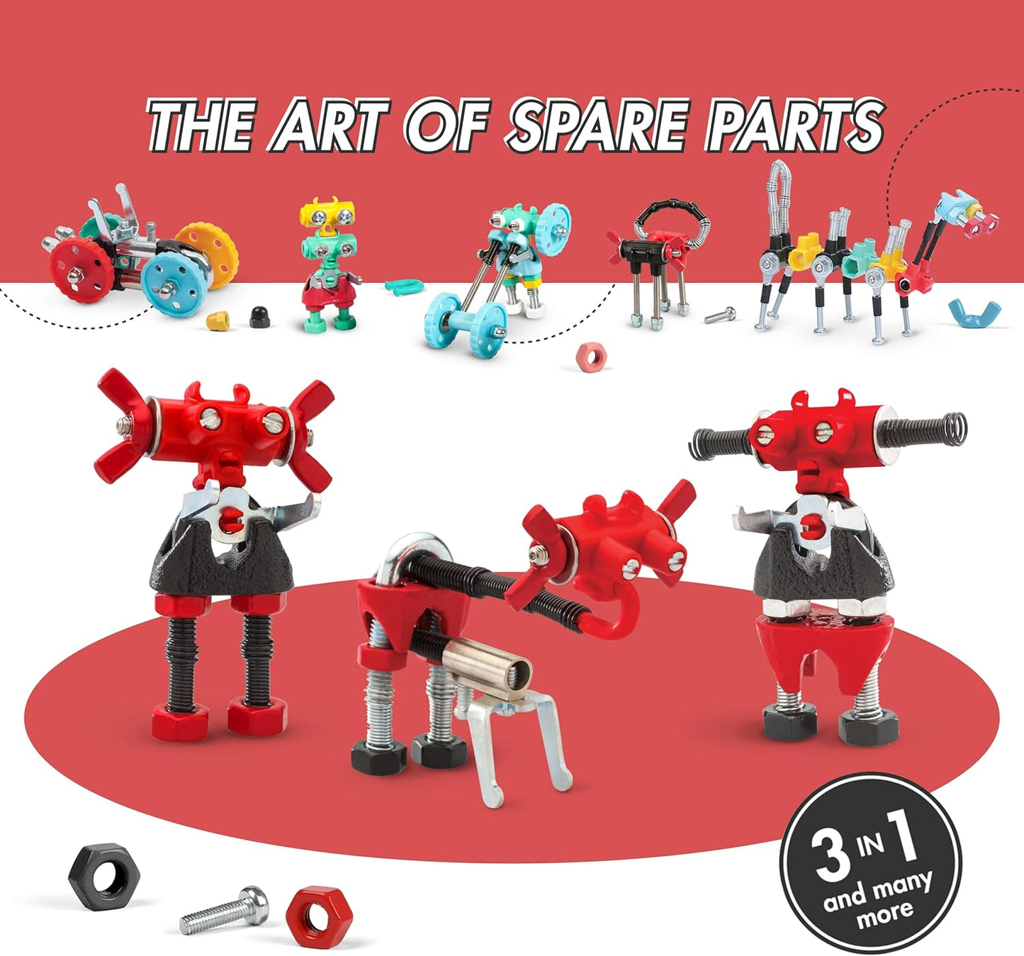 The Off Bits CareBit Build Your Own Robot Toy Construction Set, Educational Gift STEM Activities Learning Kit, Creative Build and Play Model Kit Steam Toys for 6 7 8 9 10+ Year Old Boys & Girls