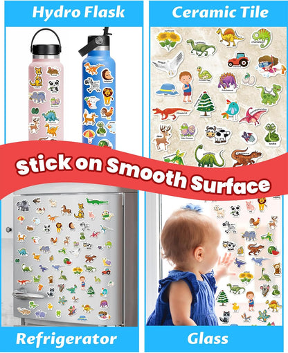 Walenced Reusable Sticker Book for Toddlers, Stickers for Kids, Toddler Sticker Book, Toddler Craft Activities, Toddler Travel Toys Ages 3 and Up Boy Girl Birthday Gifts