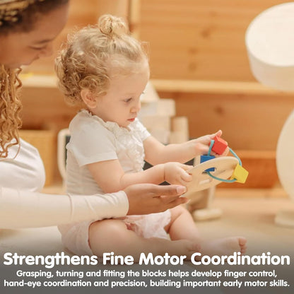 PlanToys® Shape and Sort It Out Bin Wooden Montessori Shape Matching Toy | Fine Motor, Problem Solving and Early Math Learning Activity | Eco Friendly Educational Sorting Toy
