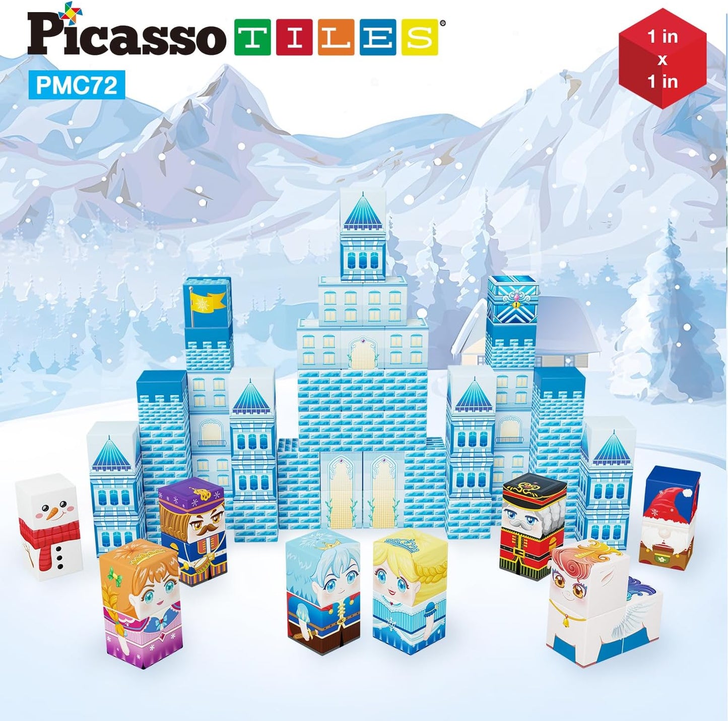 PicassoTiles Infinite Magnetic Puzzle Magic Cube Easy-Connect Brain Teaser Toy Set Magnet Pattern Block Matching Toys Free Ideabook 150+ Inspirations STEM Learning Kids Boys&Girls Age3+ PTC25