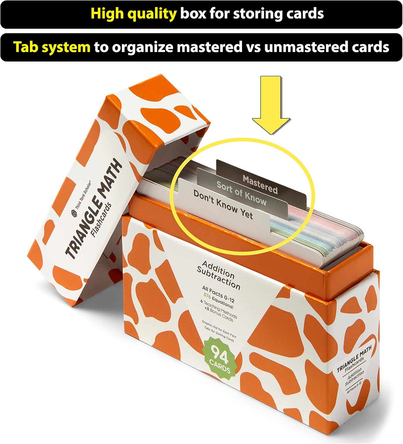 Award-Winning Triangle Math Flash Cards – 376 Multiplication & Division Facts (0–12) – Mastery-Based, Color-Coded Learning for Grades 3–6 – Durable Cards with Visual Aids