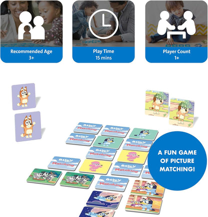 Wonder Forge Bluey Matching Game - Family & Toddler Games - Educational Toys - Memory & Brain Games for Kids Ages 3-5, Indoor Recess