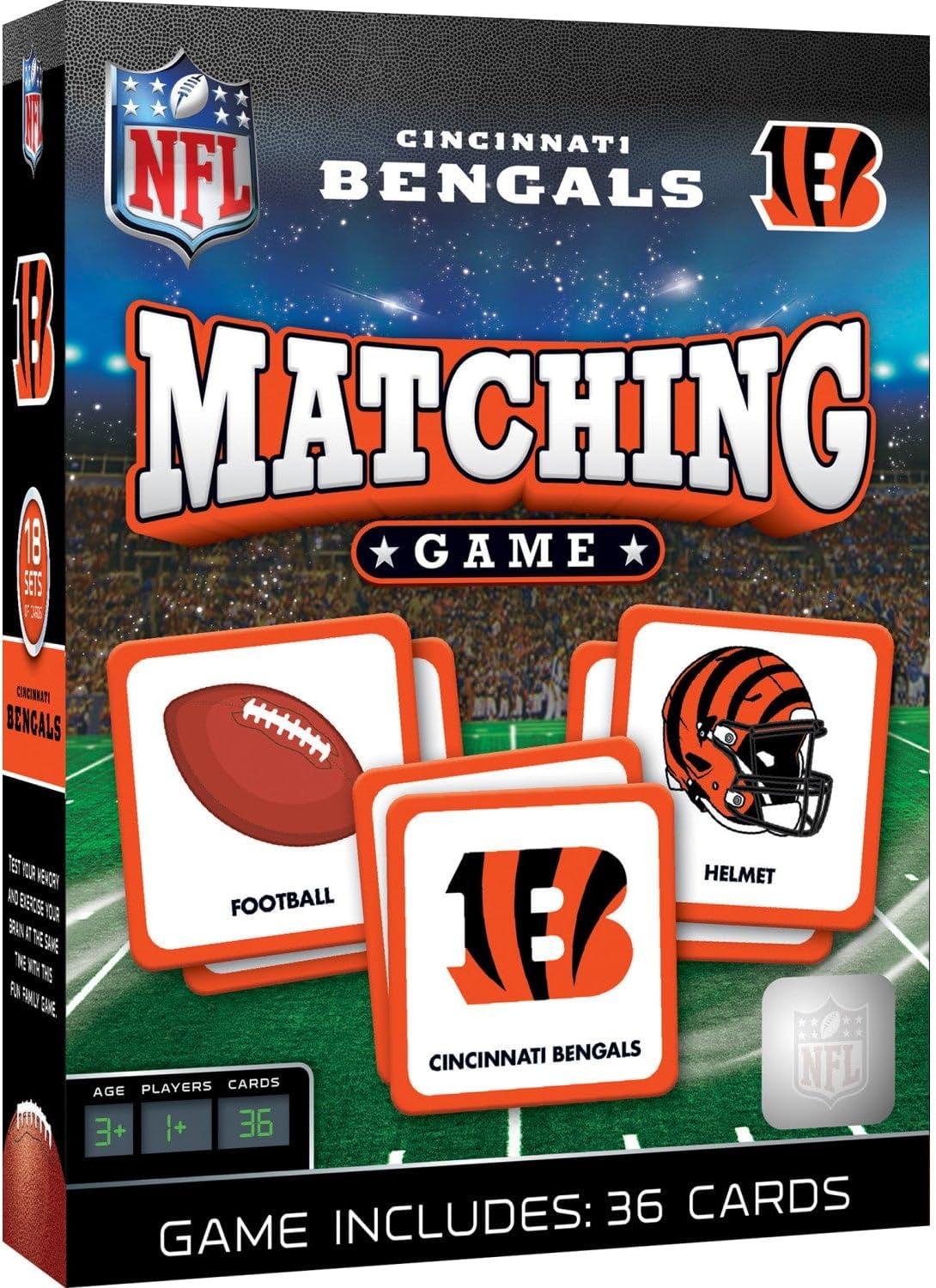 MasterPieces Sports Games - NFL Matching Game - Game for Kids and Family - Laugh and Learn