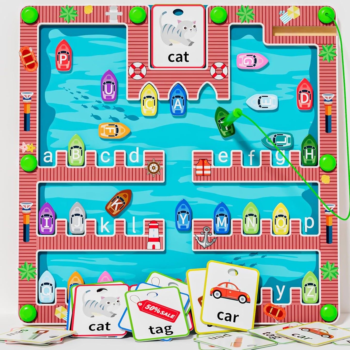 zhiwuzhu Magnetic Alphabet Maze,Montessori Toys,Alphabet Puzzle Toddler Toys for Ages 2-4,Sensory Toys Fine Motor Skills,Birthday Gifts for Kids
