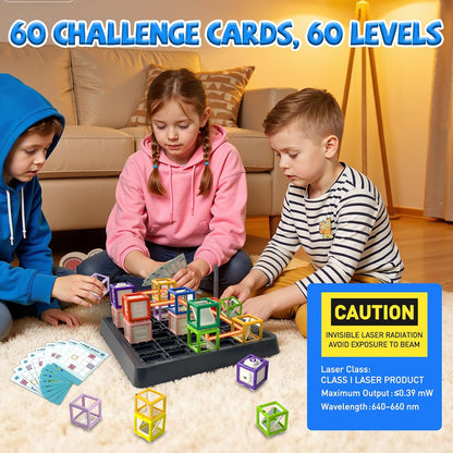 2026 New Laser Maze Reasoning Game STEM Toys for 8-13 Year Old Kids Reasoning Laser Game with 60 Challenge Levels Puzzle Games Learning Education Toys Board Thinking Logic Games Ideal Children Gift