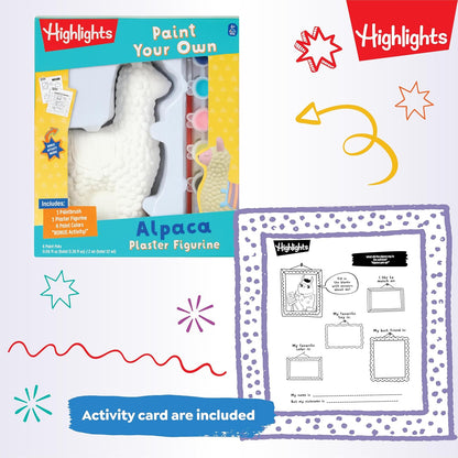 Highlights Paint Your Own Plaster Figurine & Activity Kits – DIY Art Sets with Figurines, Paints, Brush & Bonus Activities – Multiple Themes – Ages 6+