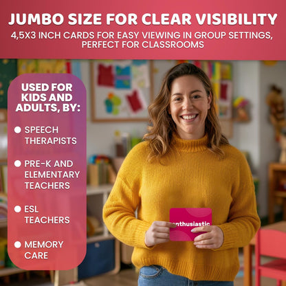 QUOKKA 104 Noun Flash Cards Set – Kids and Adults Vocabulary Builder for ABA Therapy, Early Childhood Education, and ESL Teaching – Picture Cards for Speech Therapy and Vocabulary Building Activities