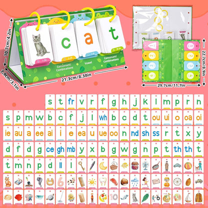 Lachilly Sentence Building Flip Chart, 40 Sentence Builder Game, Vocabulary & Grammar, Activity Educational Learning Tool, Phonics Learning Supplies, Speech Therap, School Supplies