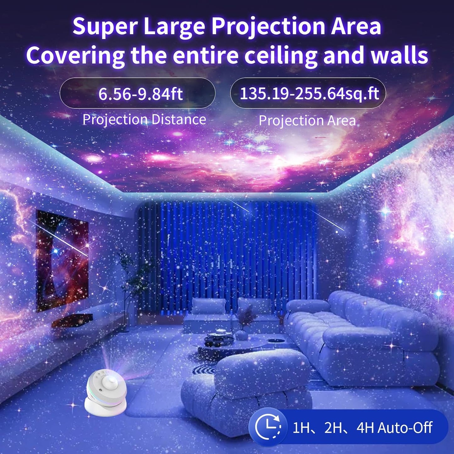 Meteor Galaxy Projector, 13 in 1 Planetarium Star Projector Realistic Starry Sky Night Light with Solar System Constellation Moon for Kids Adults Bedroom Ceiling Home Theater Living Room Decor, Black