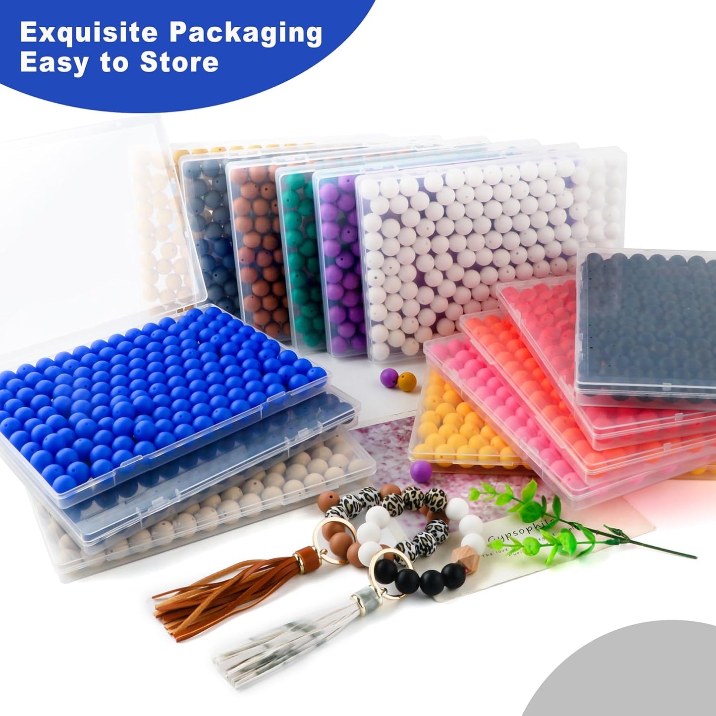 65Pcs 19mm Silicone Beads for Keychain Making Bracelet Necklace, Bulk Round Silicone Beads for Pens（Christmas Green） - Colors A