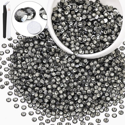 5000PCS SS6/2mm Glass Crystal Rhinestones (Clear), Bedazzling Flatback Rhinestones for Crafting DIY Crafts Nail Art Makeup Decoration, Gems Diamond Charms for Tumbler Shoes Clothing Mug