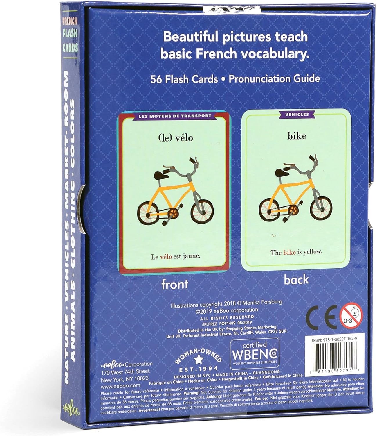 eeBoo: French Vocabulary Flash Cards, Learn French, Imaginative Problem Solving, Educational Games that Cultivates Conversation, Socialization, and Skill-Building, Perfect for Ages 4 and up