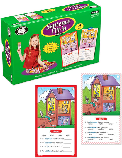 Super Duper Publications | Sentence Fill-in Fun Deck Flash Cards | Educational Learning Resource for Children