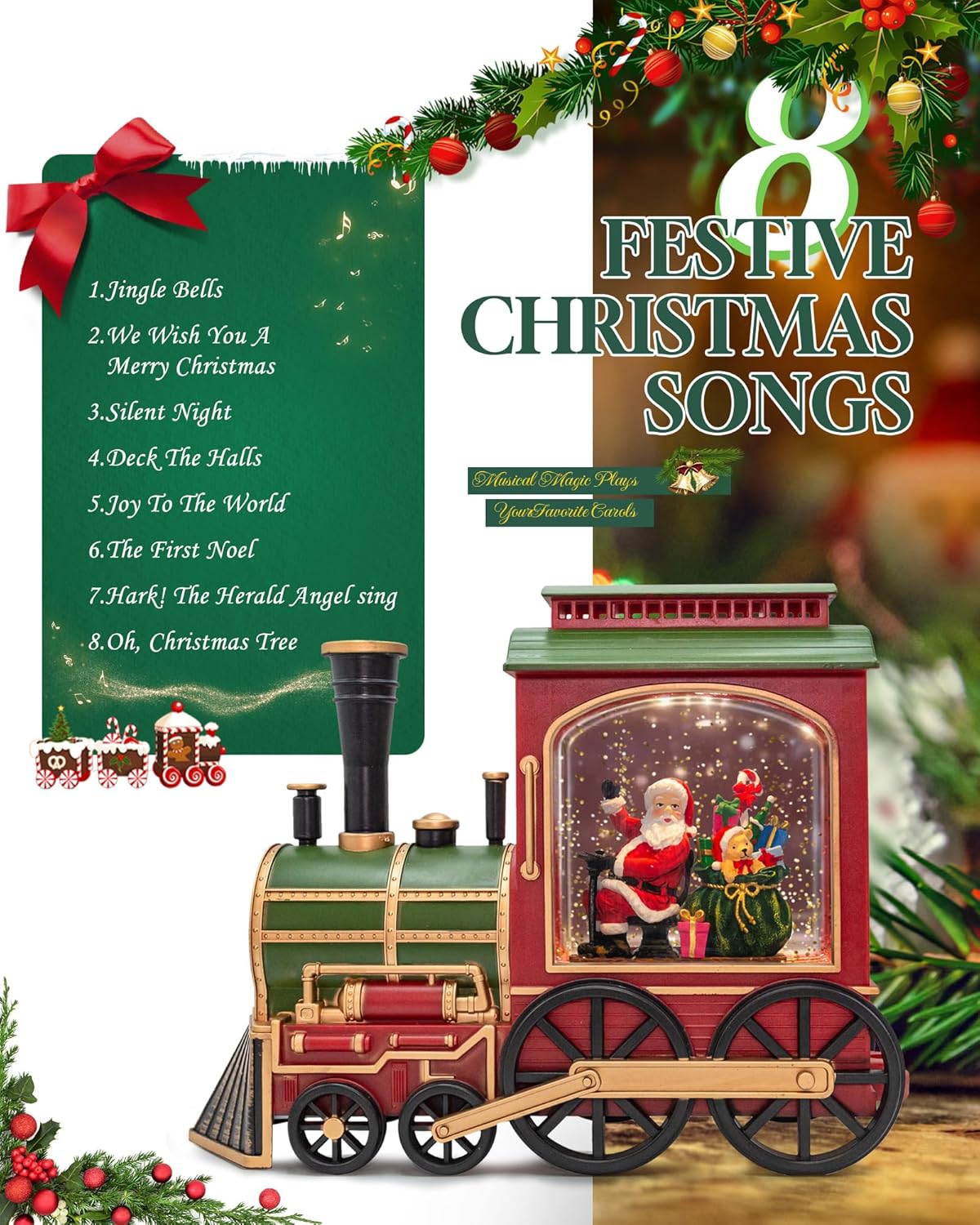 Musical Christmas Snow Globes Lantern, 7.87" Lighted Electric Snowglobes with 8 Holiday Songs 6H Timer Dual Power, Snowman Christmas Ornaments Snow Globe for Kids Adults Xmas Decor Gifts for Men Women
