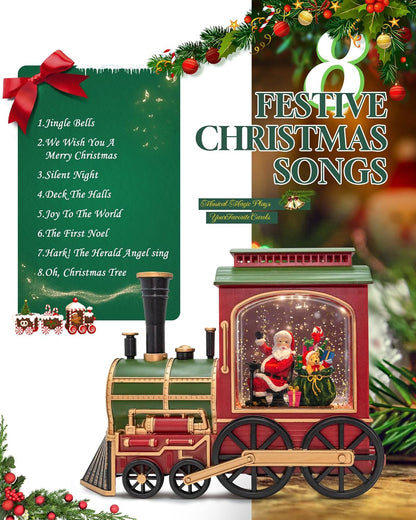 Musical Christmas Snow Globes Lantern, 7.87" Lighted Electric Snowglobes with 8 Holiday Songs 6H Timer Dual Power, Snowman Christmas Ornaments Snow Globe for Kids Adults Xmas Decor Gifts for Men Women