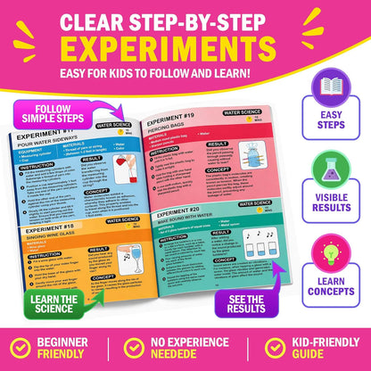 Jim&Gloria Science Kits for Kids Age 5-7 8-12 Year Old Birthday Gifts for Girls Boys, Learning & Educational Toys, Stem Toys, Chemistry Set, Science Experiments for Kids Volcano Projects