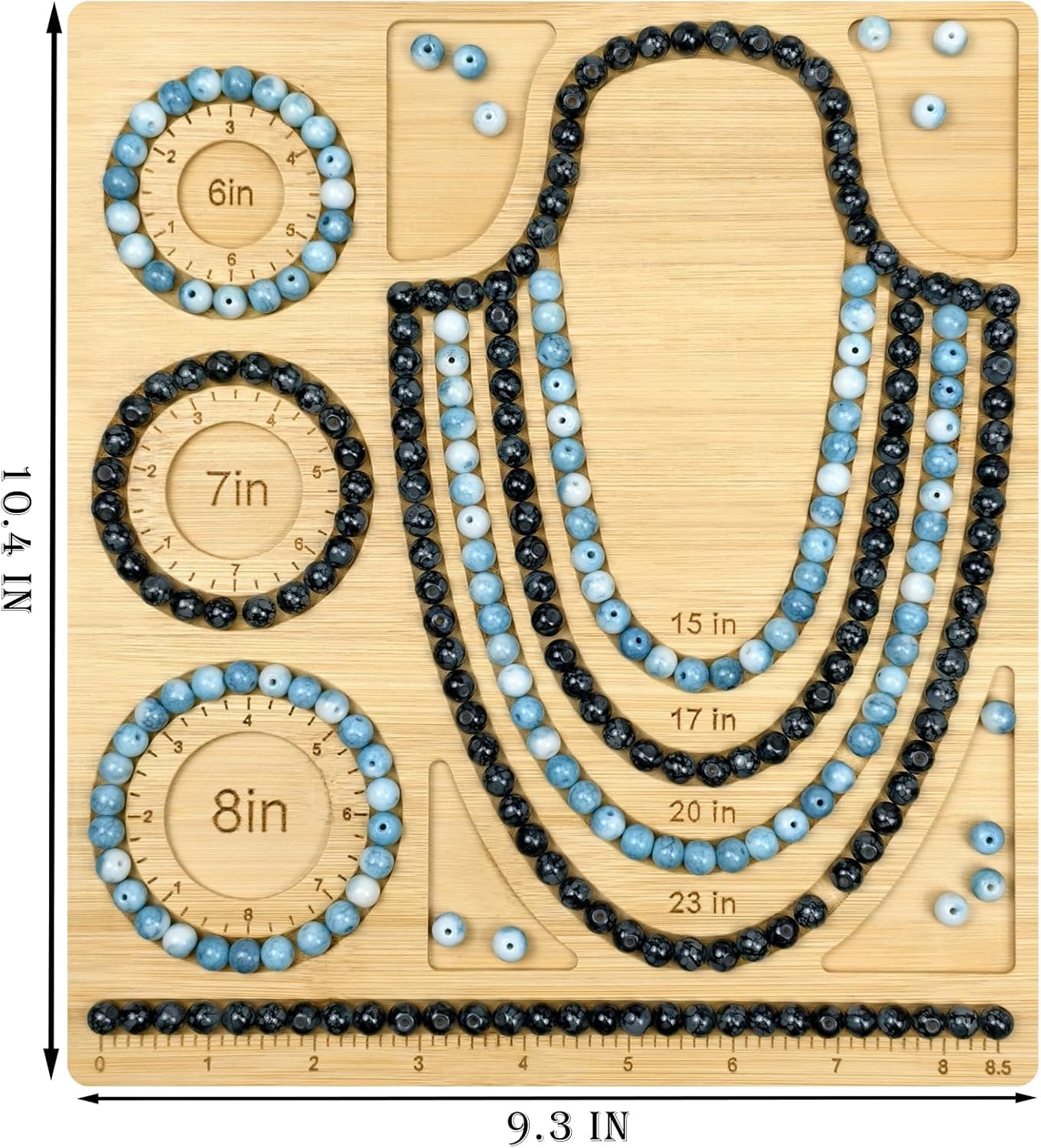 Petoysoso Bead Boards for Jewelry Making, Bamboo Beading Board for Bracelet & Necklace, Jewelry Making Supplies,Bead Tray Supplies