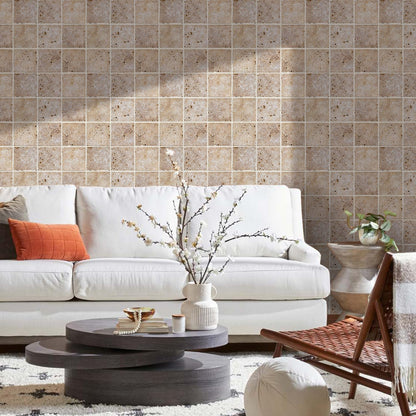 COMSTICKC 3D Faux Gray Stone Wall Sticker Peel and Stick Wall Panels,10 Pcs of 12"X12",Ultra-Light Thin PVC Decorative Tiles Rocks Stone Backsplash Interior Decor,Paintable