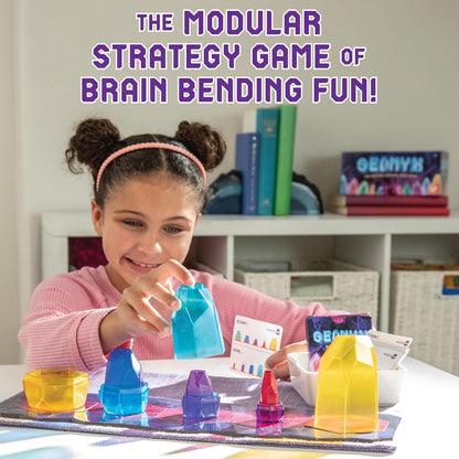 MindWare Geonyx Single-Player Logic Game, Crystal-Shifting Brain Teaser Puzzle with Progressive Challenges for Critical Thinking and Spatial Reasoning, Solo Play for Kids and Adults Ages 8 and Up