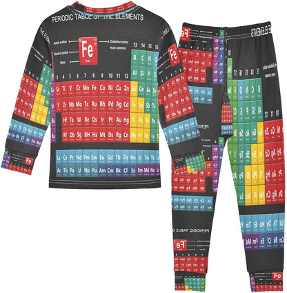 ALAZA Shark Starfish Palm Tree 2 Piece Pajama Set Long Sleeve Top and Pants Sleepwear Unisex - Colors B