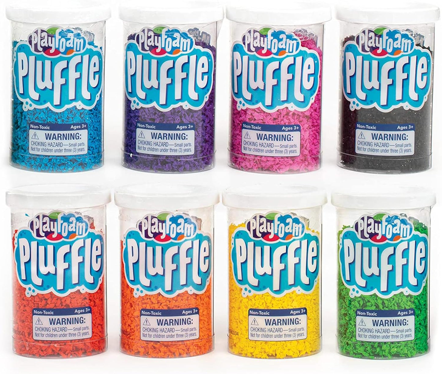 Educational Insights Pluffle Mini 8-Pack - Preschool Sensory Bin Filler, Tactile Sensory Toys for Toddlers 3-4, Mess Free Slime Alternative, Satisfying Foam Sand Bin Filler