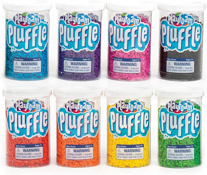Educational Insights Pluffle Mini 8-Pack - Preschool Sensory Bin Filler, Tactile Sensory Toys for Toddlers 3-4, Mess Free Slime Alternative, Satisfying Foam Sand Bin Filler