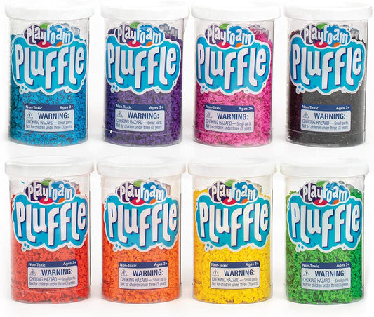 Educational Insights Pluffle Mini 8-Pack - Preschool Sensory Bin Filler, Tactile Sensory Toys for Toddlers 3-4, Mess Free Slime Alternative, Satisfying Foam Sand Bin Filler