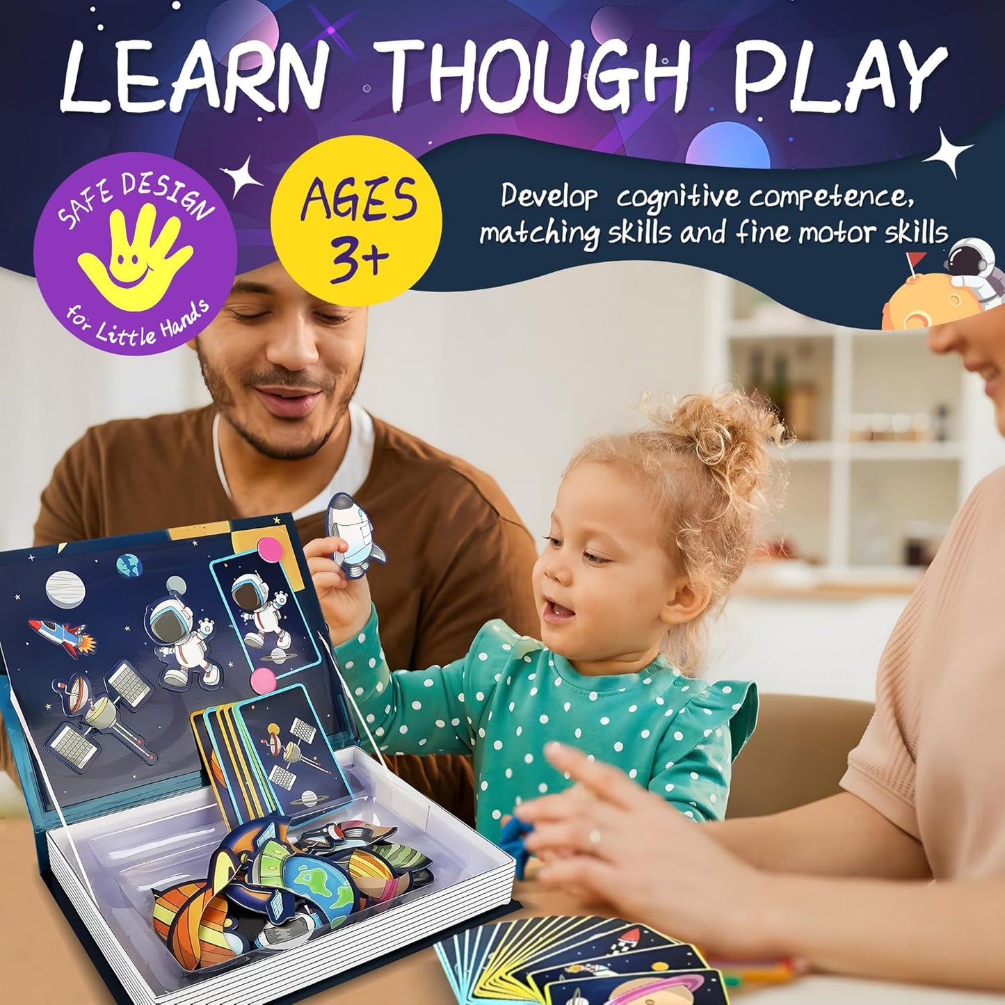 Marble Run for Kids, Vertical Magnetic Marble Maze Track with Doodle Board & Residue-Free Nano-Adhesive, STEM Explorers Brain Teaser Toy for Boys Girls Ages 3-12, Creative Thinking Games Gifts