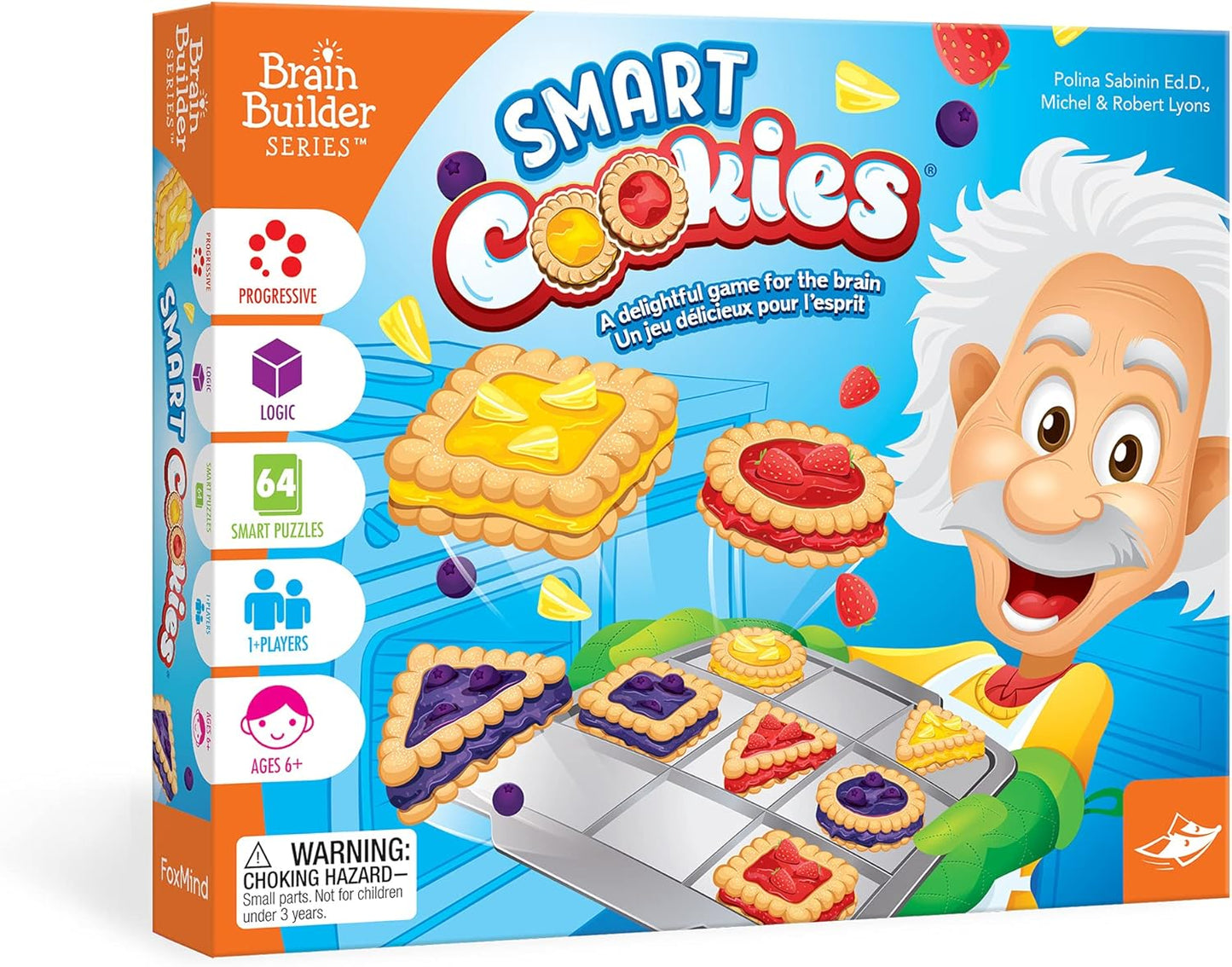FoxMind Games: Smart Cookies Logic Puzzle Game, Deduction Game for Kids Ages 6+ and Brain Teaser Lovers, STEM Learning Toy from Brain Builder Series, Develops Problem-Solving Skills, 1+ Players
