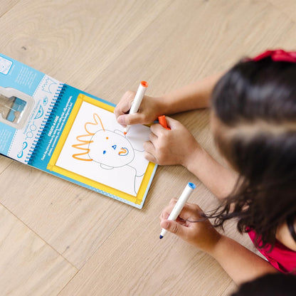 Melissa & Doug Write-On Reusable Games Activity Book - Travel Games and Kids Games With Dry Erase Markers for Kids, Road Trip Activities for Kids, Ages 6+ - FSC Certified