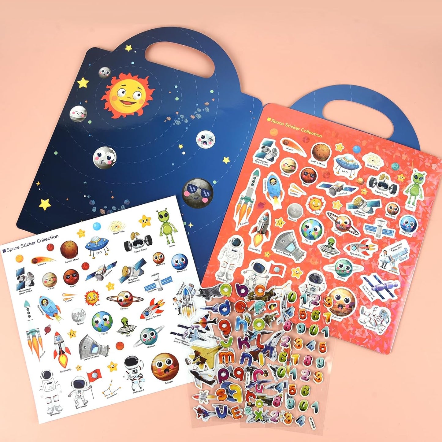 ASTARON Reusable Sticker Book for Toddlers, 88 Pcs Dinosaur Stickers Road Trip Activities Car Airplane Activities Travel Toys for Kids, Kids Quiet Time Activities (2-6 Age)