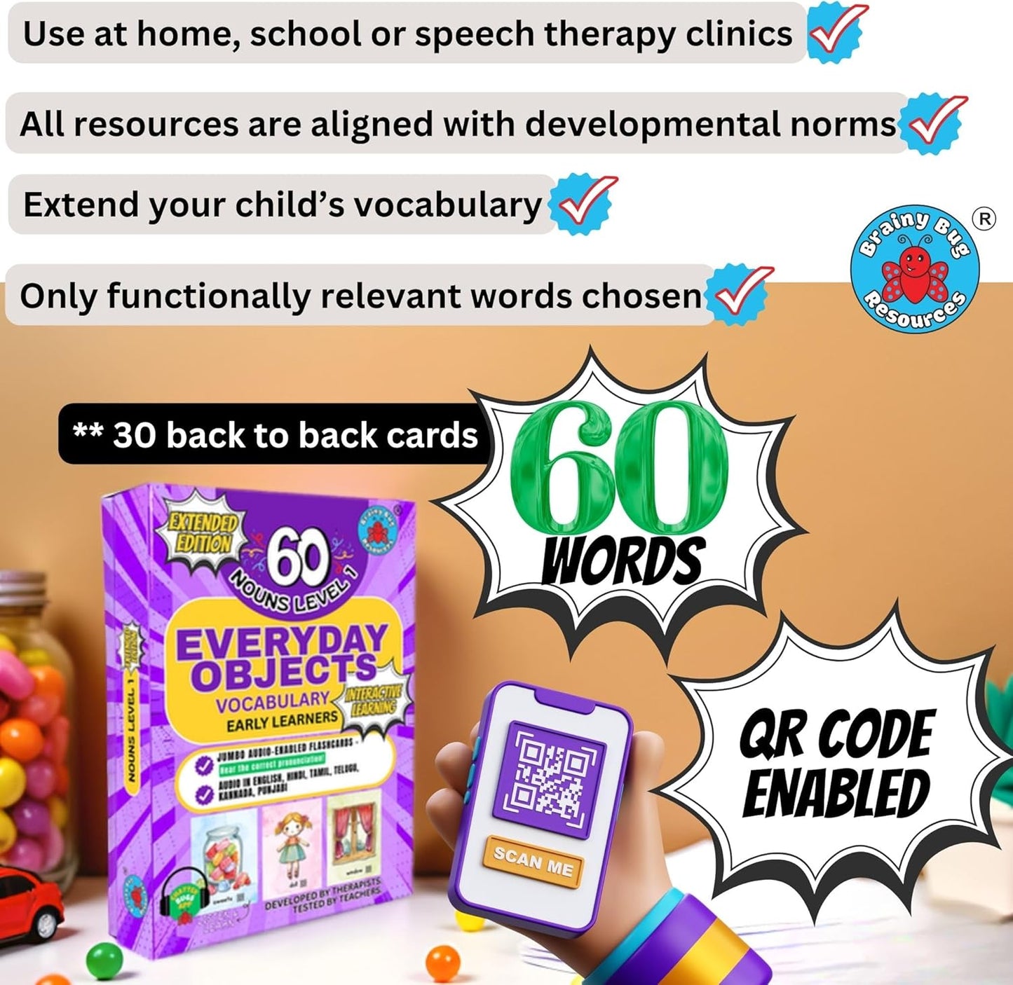 Verbal Reasoning Language Flash Cards for Kids | Q&A Learning Deck for ESL, Home Schooling & Special Needs | Parent and Professional Use