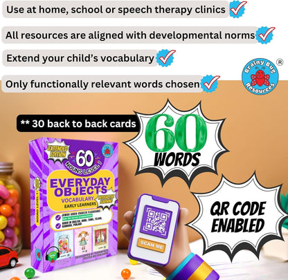 Verbal Reasoning Language Flash Cards for Kids | Q&A Learning Deck for ESL, Home Schooling & Special Needs | Parent and Professional Use
