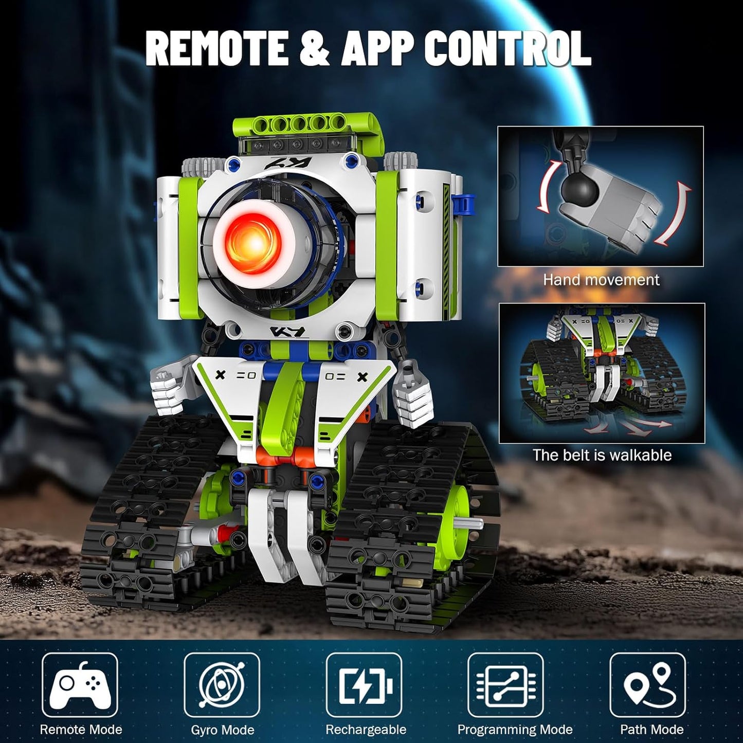 5 in 1 STEM Robot Building Kit with APP Remote Control, 705 PCS Engineering Robot Toys for Kids Age 8-16, Science Coding RC Robotics Kit Birthday Gifts for Boys Girls 6 7 8 9 10 11 12