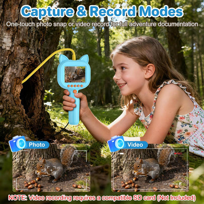 Kids Borescope Toy with Light, 1920P HD Endoscope Snake Wildlife Camera with 2.8" LCD, STEM Educational Science Kit for Ages 3-12,Stocking Stuffer &Outdoor Nature Exploration Gifts for Boys & Girls