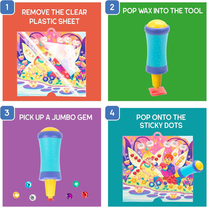 Educational Insights Tufting Kit - Arts and Crafts for Kids Ages 4-8, Poke in Art Kits for Girls & Boys, DIY Kids Craft Kit, Mess Free Art Set with Crafting Supplies, Easy Toddler Crafts