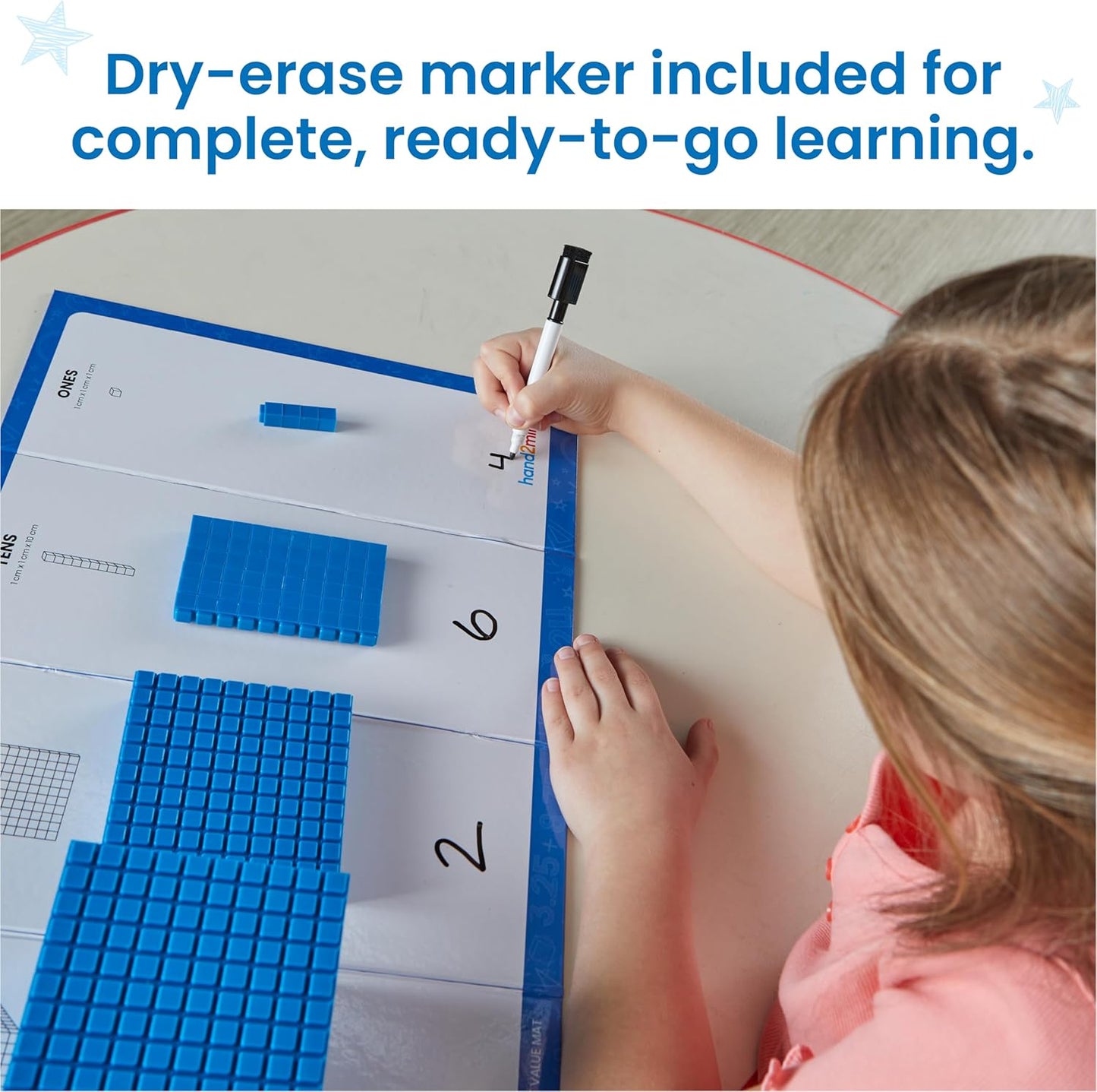 hand2mind Foam Base Ten Blocks Activity Set, Place Value Manipulatives, Base 10 Blocks for Math, Counting Cubes, Math Manipulatives 1st Grade, Small Group Classroom Must Haves (133 Pieces)