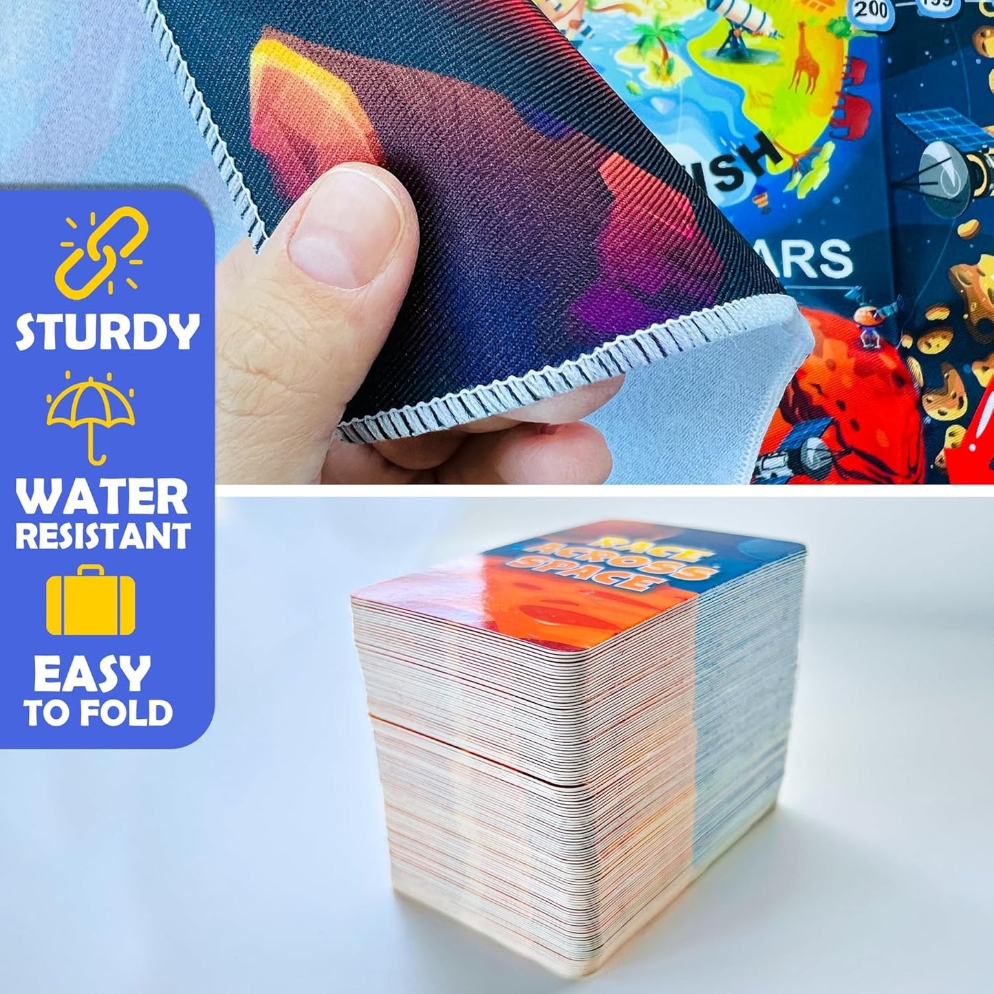 QUOKKA Board Games for Kids 8-12 - Family Games for Kids and Adults - Journey Across the World Card Game Ages 5-9 - Learn Capitals, Flags, Facts, and Map Locations with 195 World Map Cards