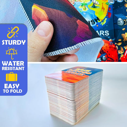 QUOKKA Board Games for Kids 8-12 - Family Games for Kids and Adults - Journey Across the World Card Game Ages 5-9 - Learn Capitals, Flags, Facts, and Map Locations with 195 World Map Cards