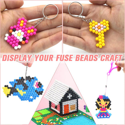 Liangding Fuse Beads Kit for Girls Ages 6+ – 4400 Pcs 5mm Beads in 32 Colors with Spray Bottle, Puzzle Guide, Clamps & Chains | Creative DIY Arts & Crafts Gift