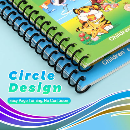 5 Pack Reusable Water Coloring Book for Toddlers, Water Doodle Book Toys, Paint with Water Books,Mess-Free Coloring Book, Portable Educational Doodle Drawing Toy,Educational Learning Kits Gifts