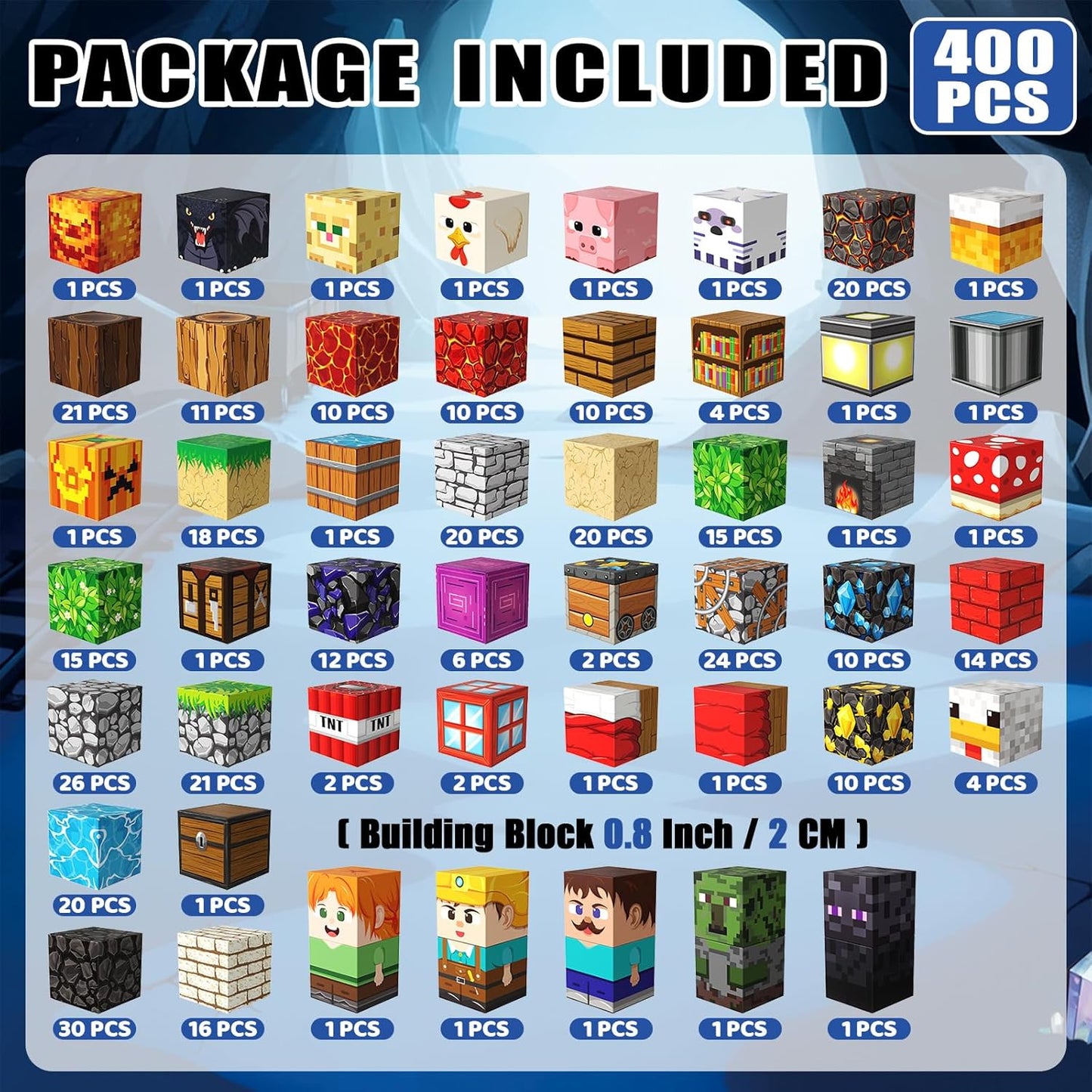 Magnetic Blocks Toys for Kids, 100 PCS Building Blocks Cubes, Stacking Magnetic Tiles Toys for Kids Toddlers Boys Girls Ages 3 4 5 6 7 8-12 Birthday Gifts Party Supplies (Underworld)
