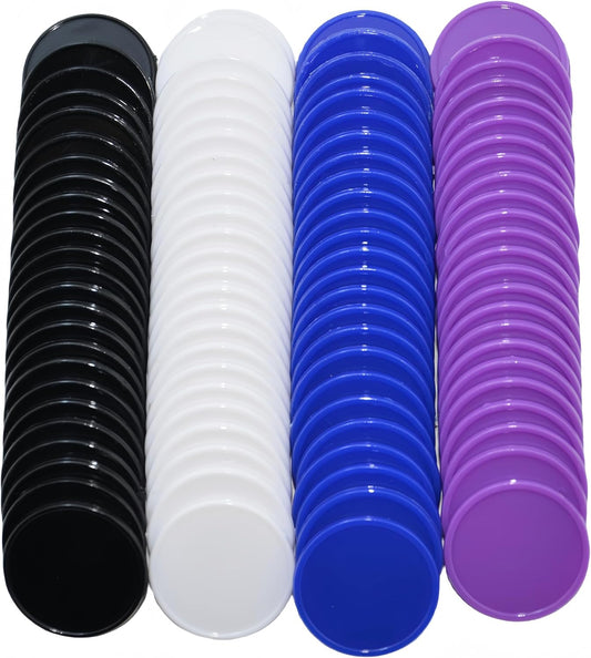 Smartdealspro Set of 100 1 Inch Opaque Plastic Learning Counters Mini Poker Chips Game Tokens with Storage Box (Pink)