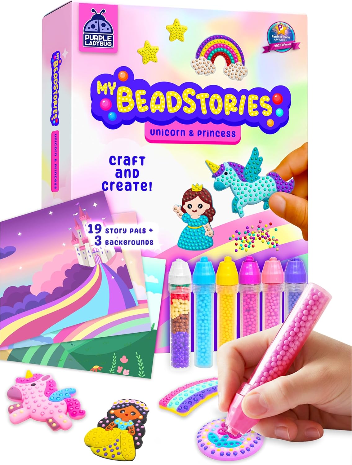 Magical Bead Painting – Birthday Gifts for Girl and Boy Ages 6-8 Years Old, Bead Art & Craft Set, Beads Pen & Painting Activities, Creative Arts & Crafts Ocean Theme Kit with Fun Designs